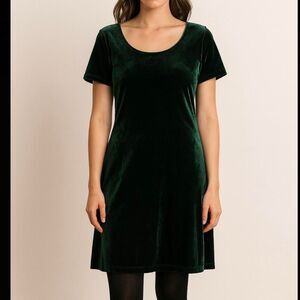 vintage 90s 1990s 2000s Y2K retro aesthetic  Green velvet midi dress